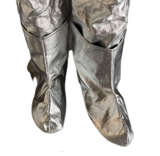 铝箔护脚盖耐高温隔热阻燃冶炼钢金厂防烫电焊护腿罩防护火花劳保 铝箔脚盖